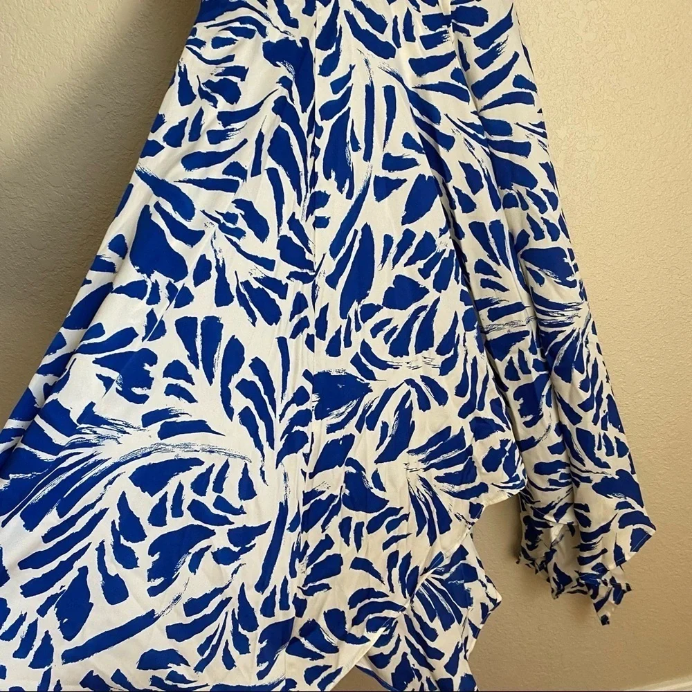 Alexis For Target Botanical Blue Asymmetric Dress XS - Picture 5 of 12